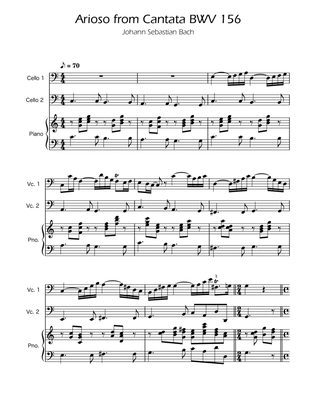 Arioso BWV 156 - Cello Duet w/ Piano