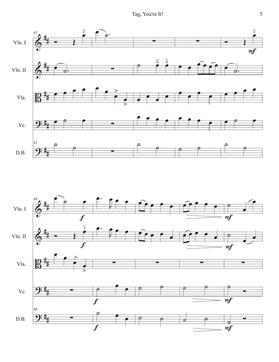 Tag, You're It! String Orchestra scores gallery preview page 6