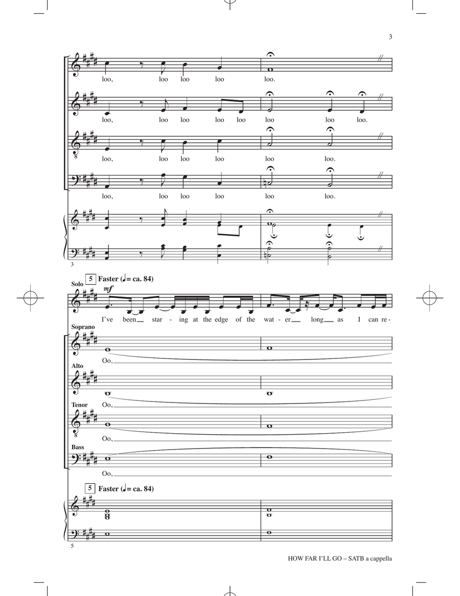 How Far I'll Go (from Moana) (arr. Kirby Shaw) 4-Part scores gallery preview page 2