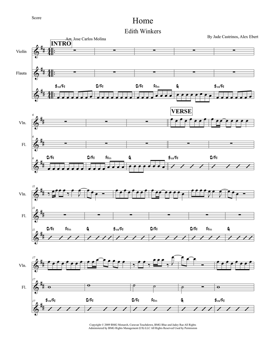 Home Home Easy Piano scores gallery preview page 1