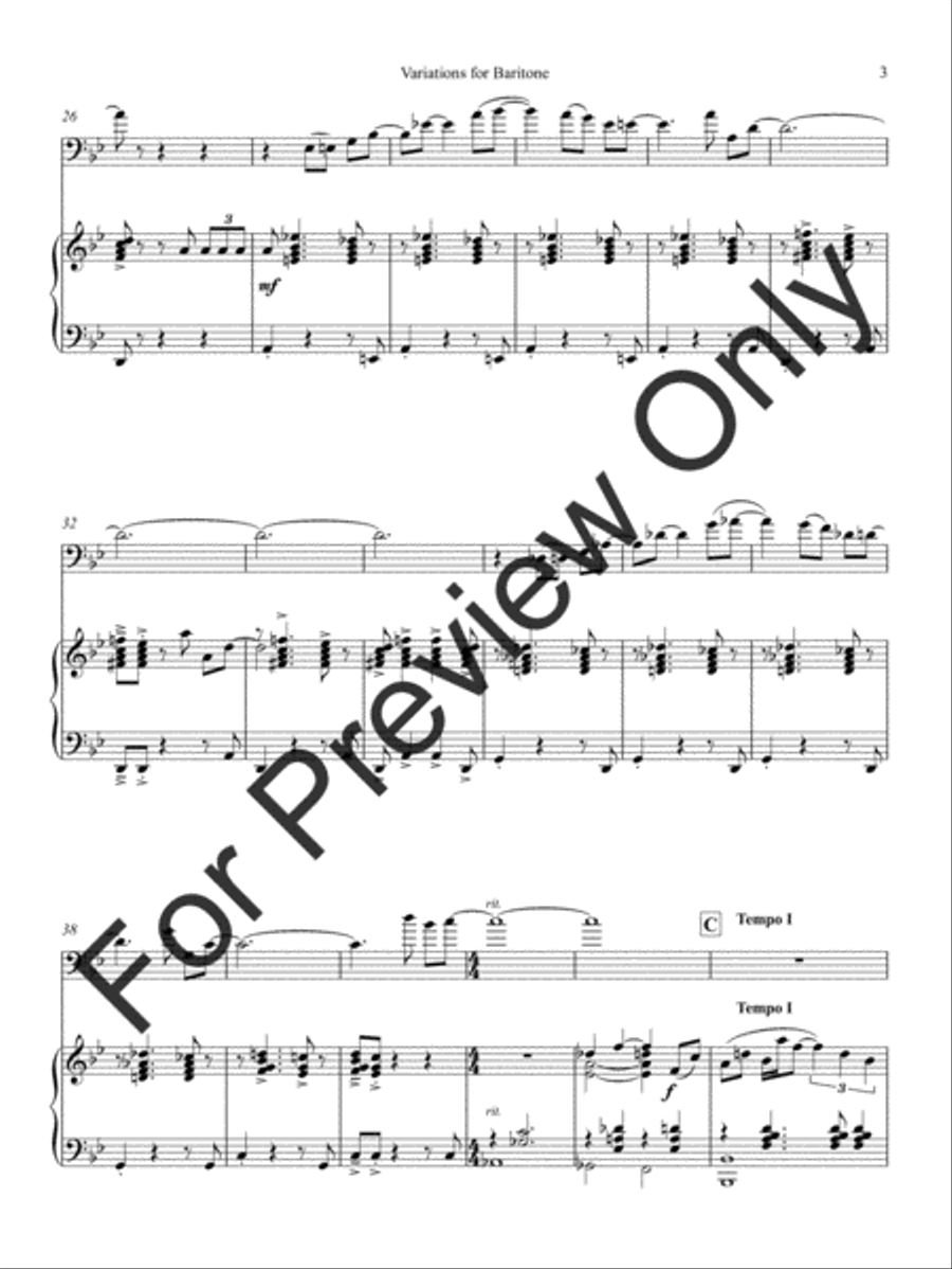 Variations For Baritone Baritone Horn BC scores gallery preview page 7