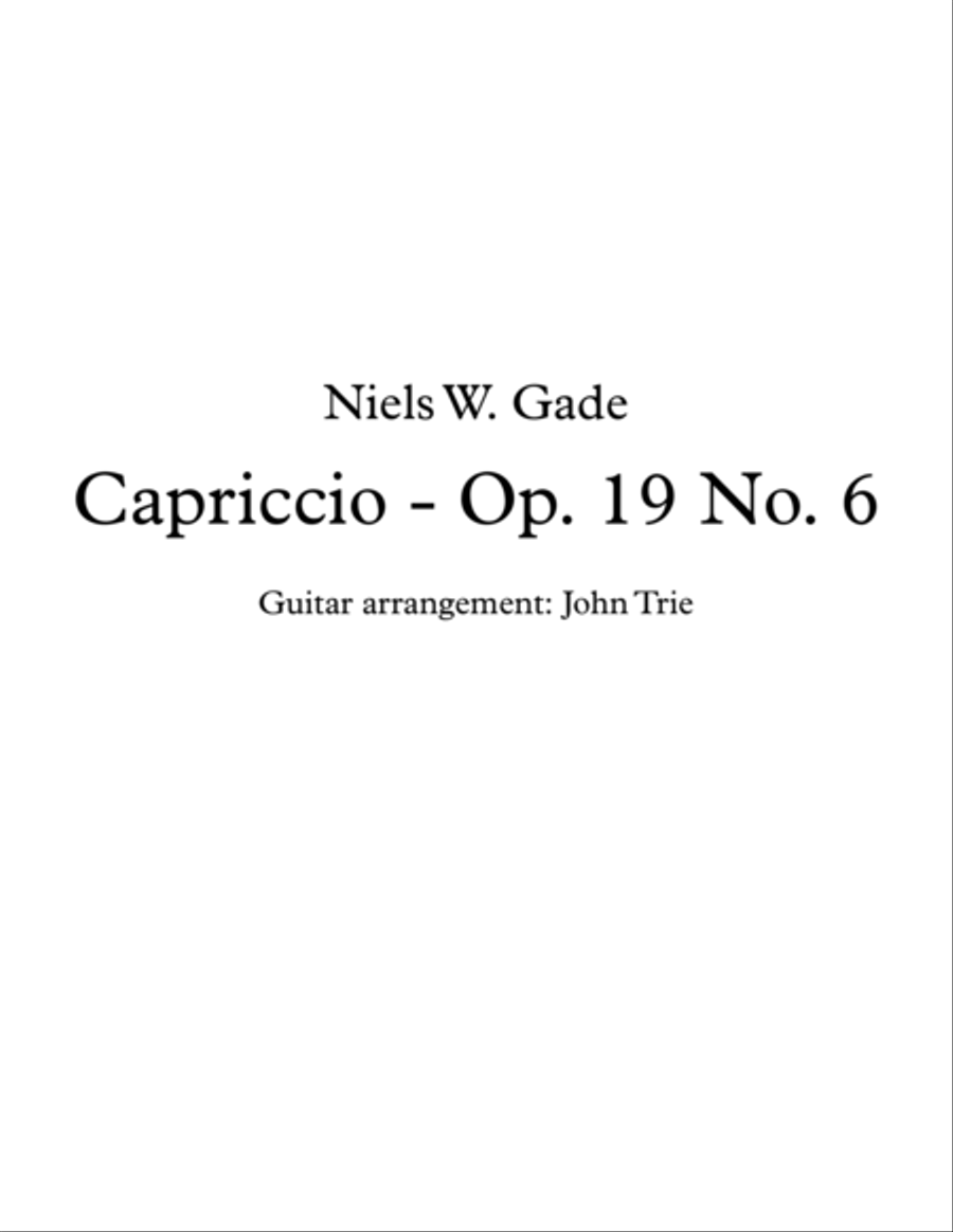 Capriccio - Op. 19 No. 6 - tab Acoustic Guitar scores gallery preview page 1