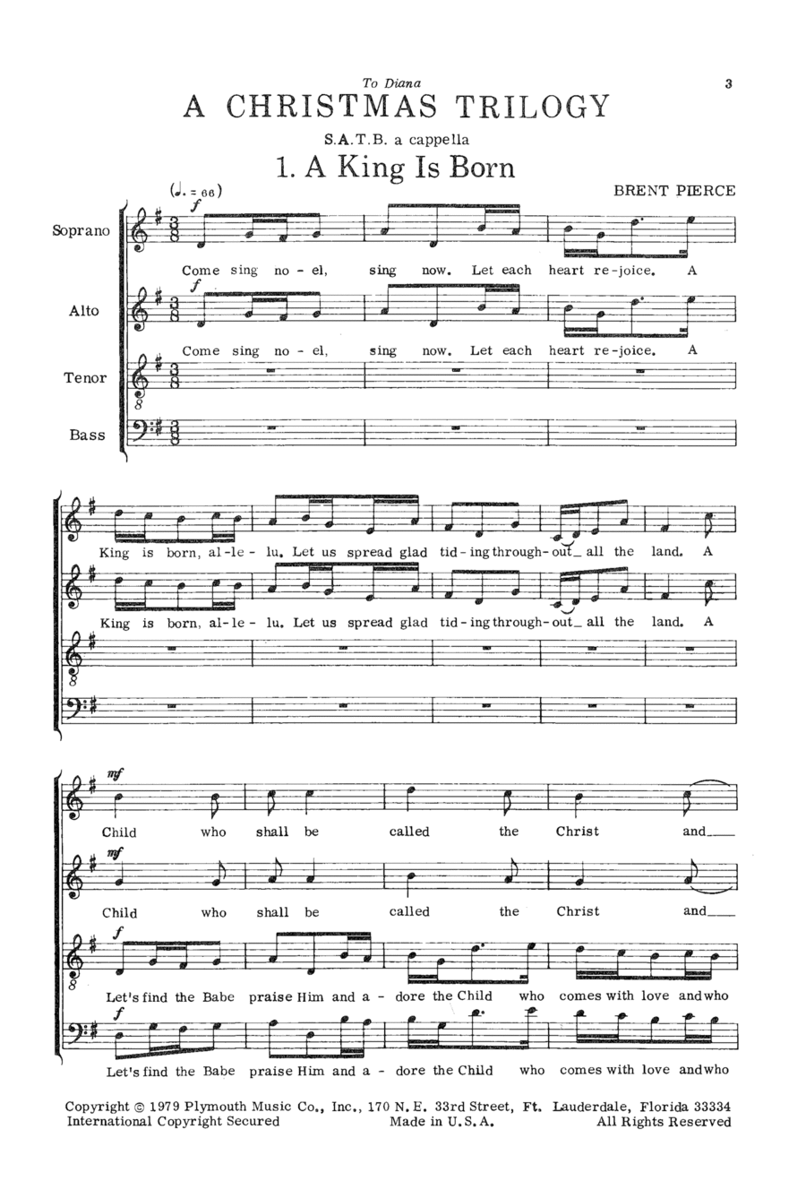 A Christmas Trilogy 4-Part scores gallery preview page 1