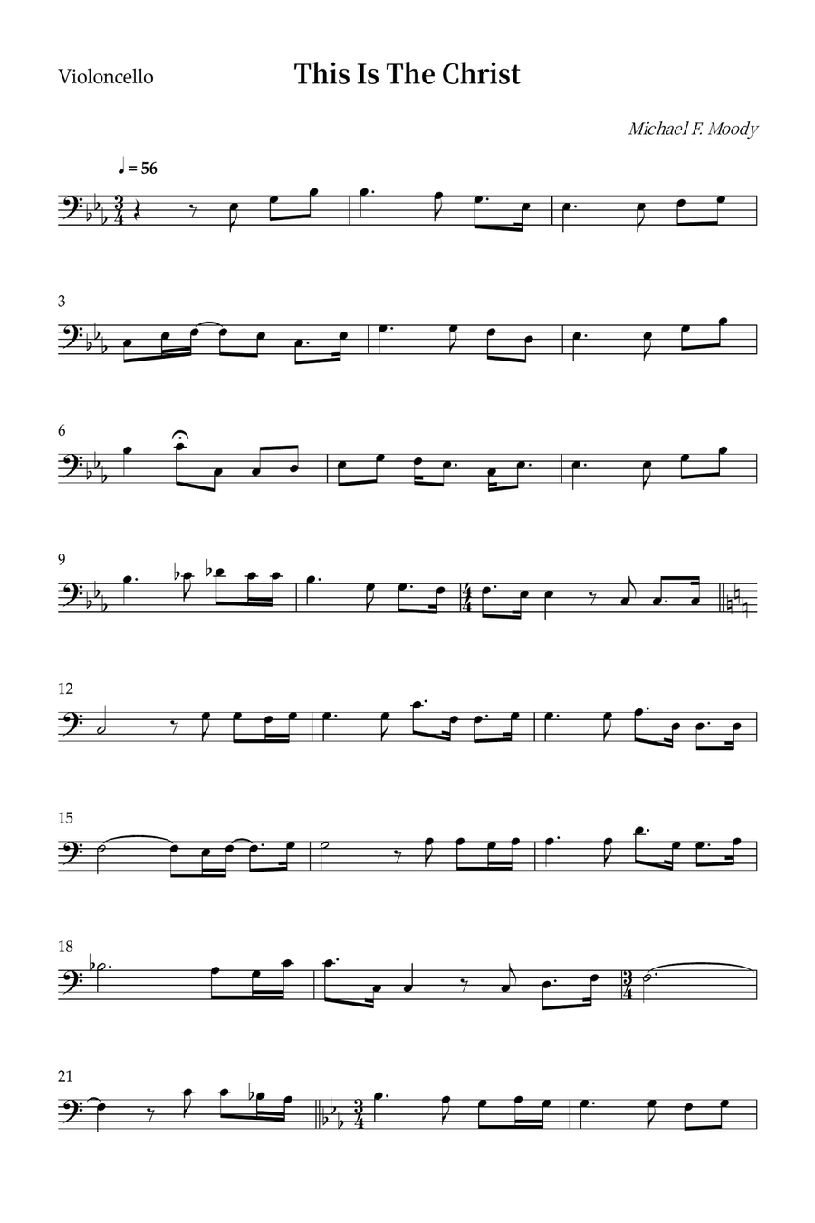 This Is The Christ This Is The Christ Cello Solo scores gallery preview page 1