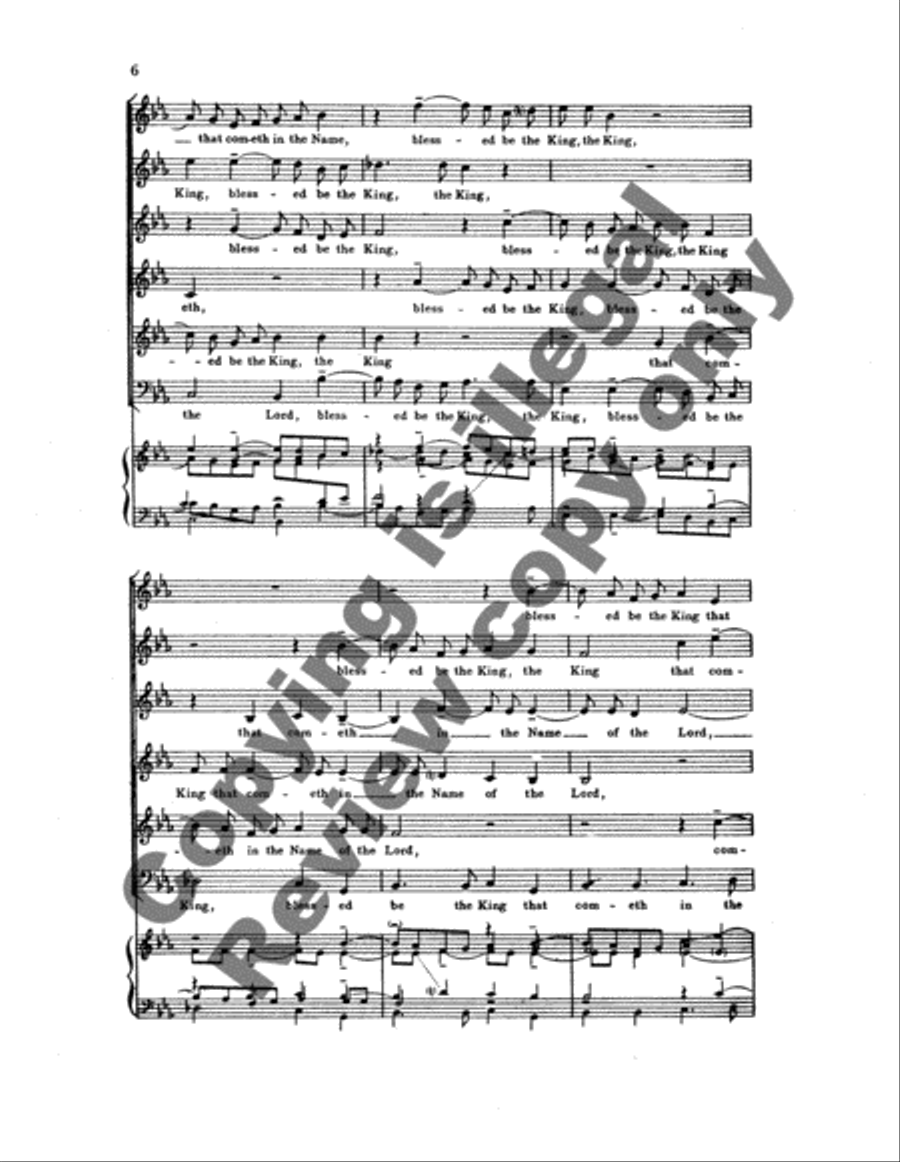 Hosanna to the Son of David SSAATB scores gallery preview page 11