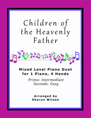 Children of the Heavenly Father (Easy Piano Duet; 1 Piano, 4-Hands)