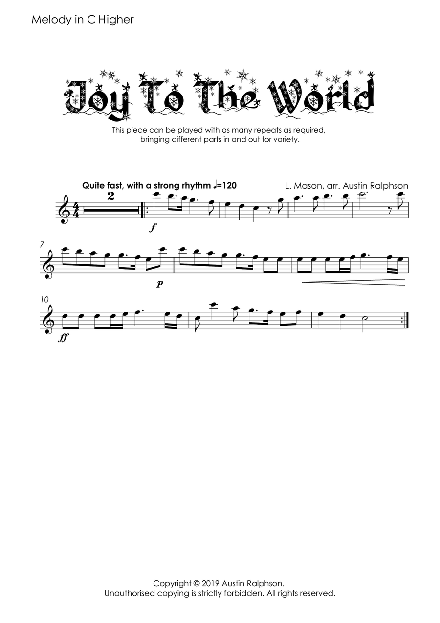 Joy To The World for school ensembles - Mixed Abilities Classroom and School Ensemble Piece Concert Band scores gallery preview page 5