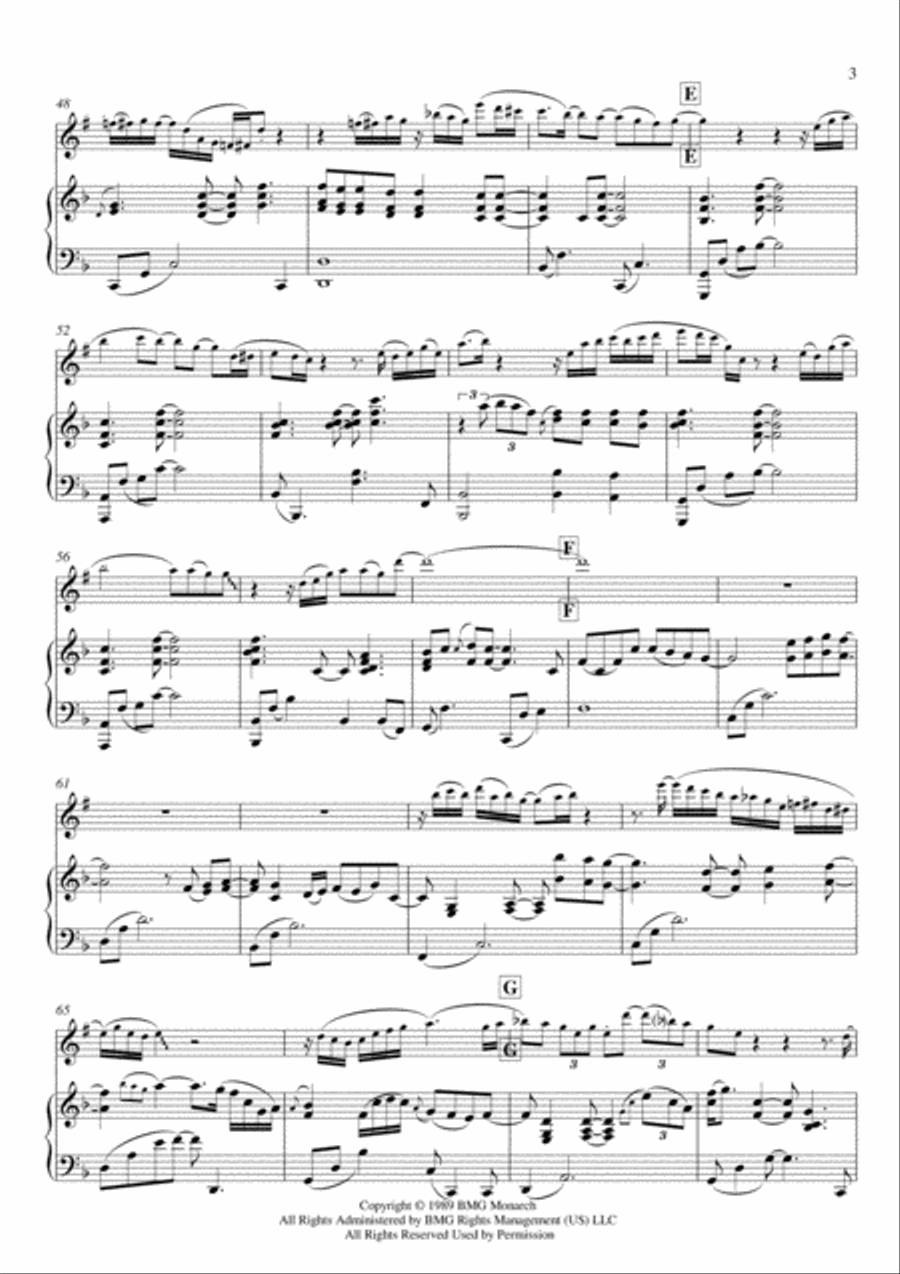 Right Here Waiting Tenor Saxophone scores gallery preview page 3