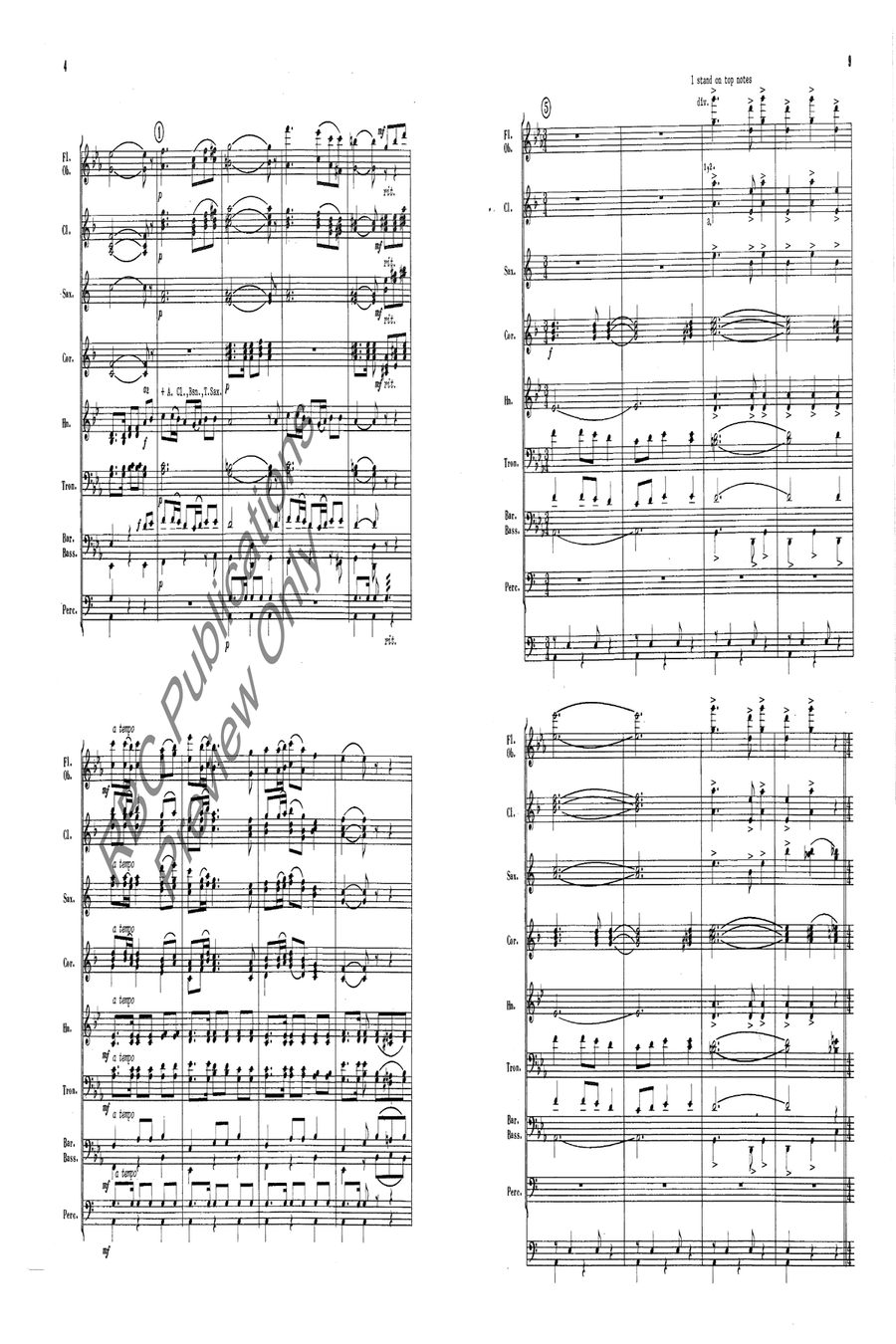 A La Creole Concert Band scores gallery preview page 4
