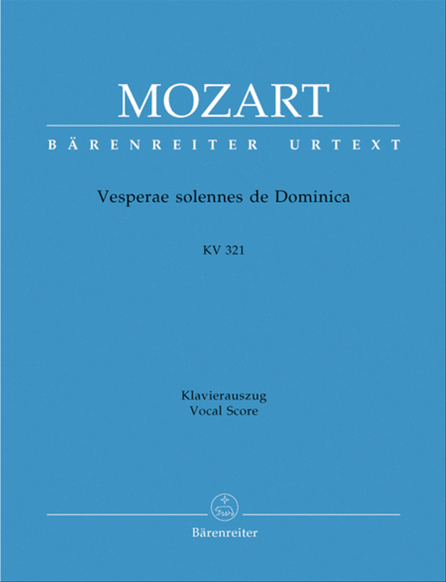 Vesperae solennes de Dominica KV 321 4-Part scores gallery preview page 1