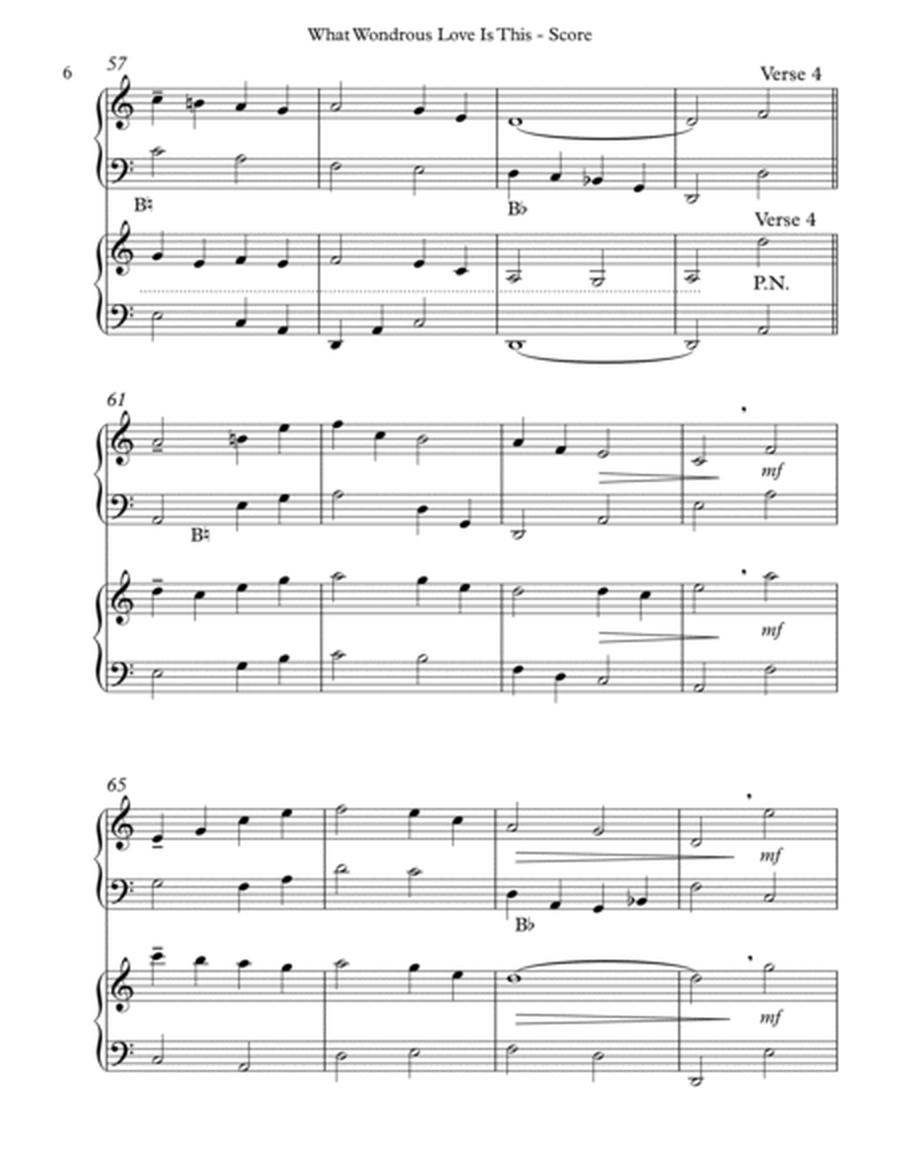 What Wondrous Love Is This, Harp Duet, Score & Parts image number null