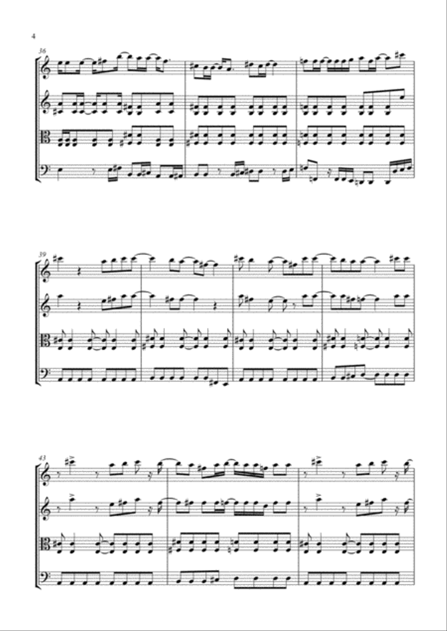 You're All I Need To Get By String Quartet scores gallery preview page 4