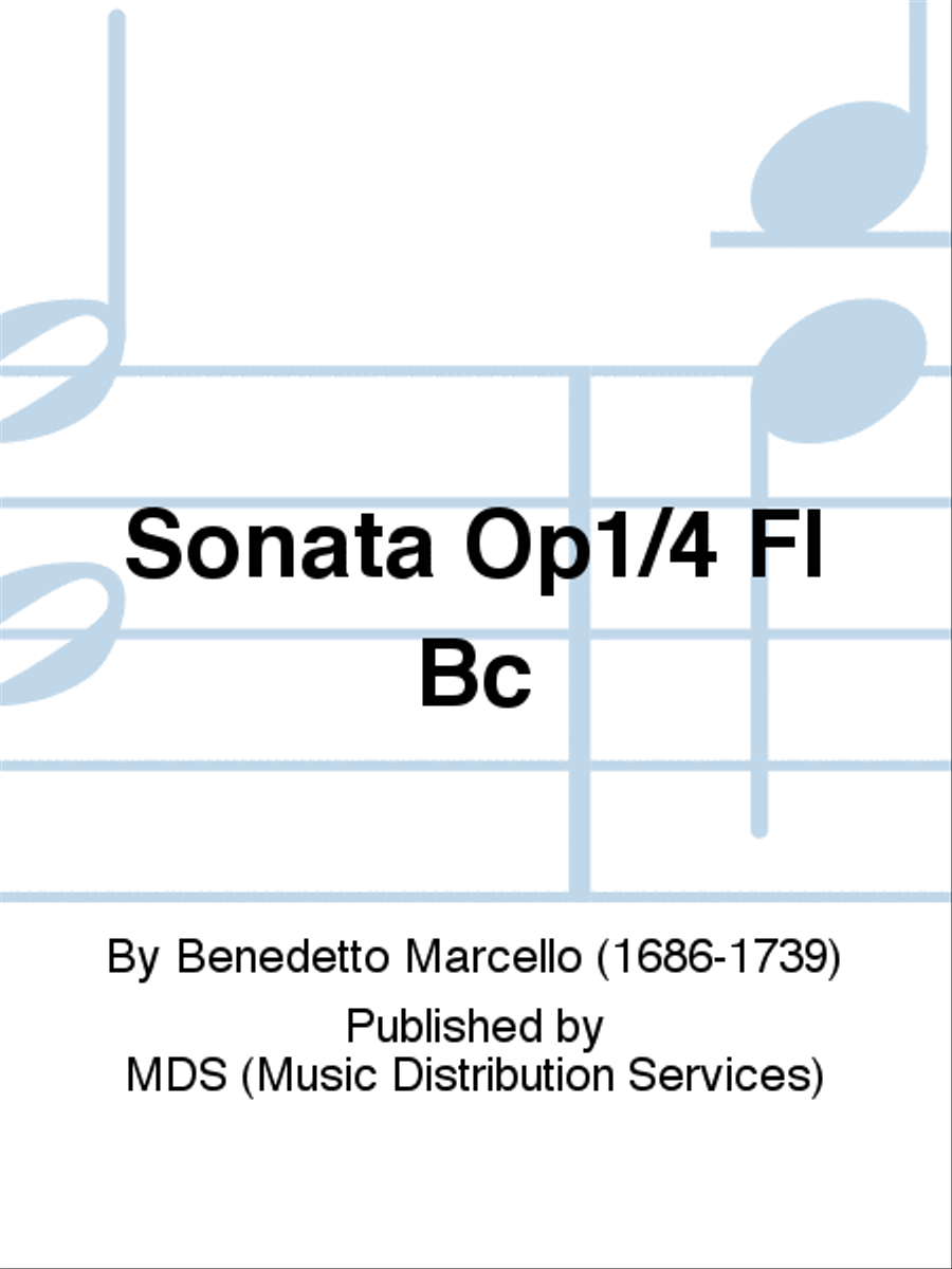 SONATA OP1/4 Fl BC Flute scores gallery preview page 1