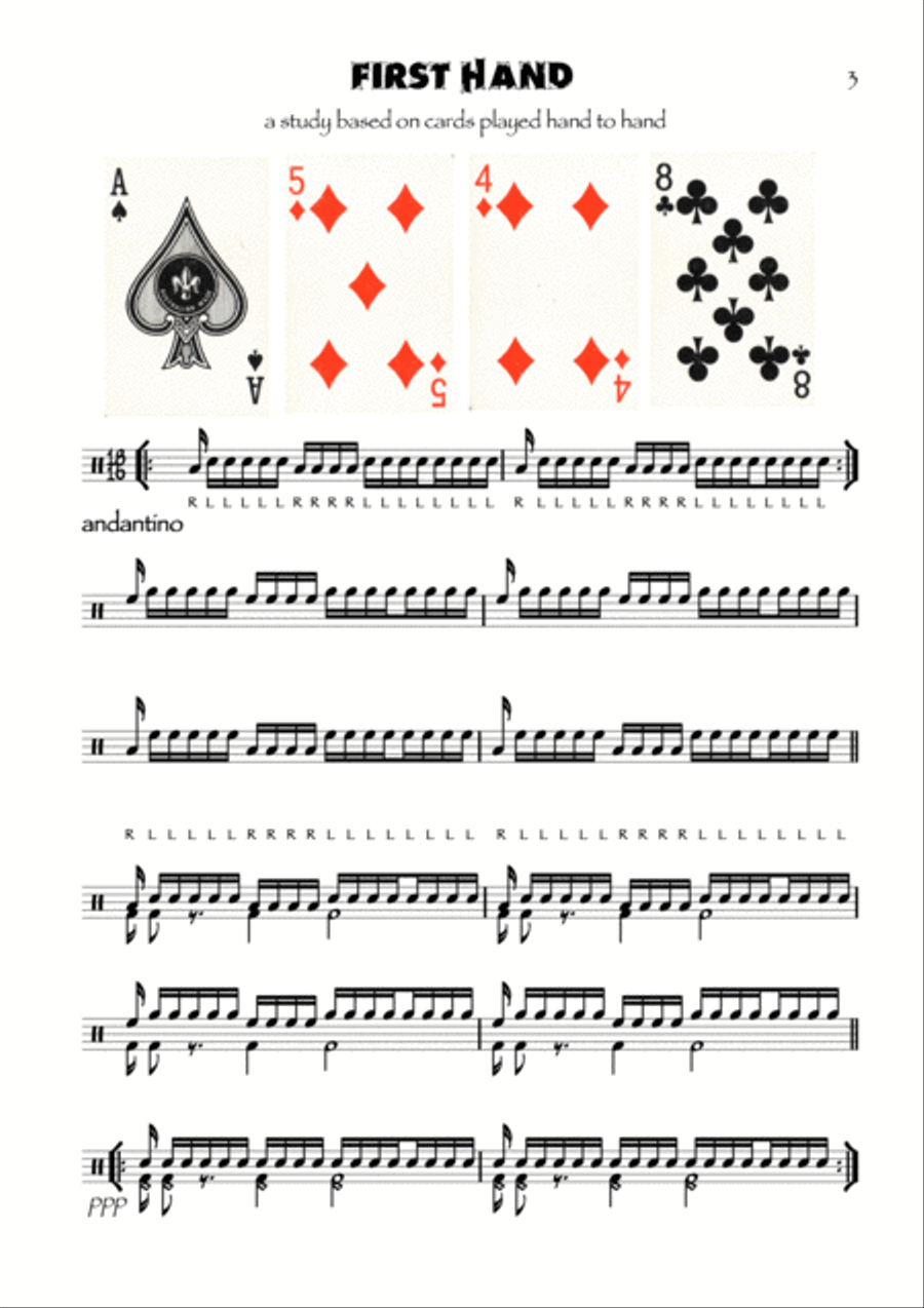 A Game of Cards Drum Set scores gallery preview page 3