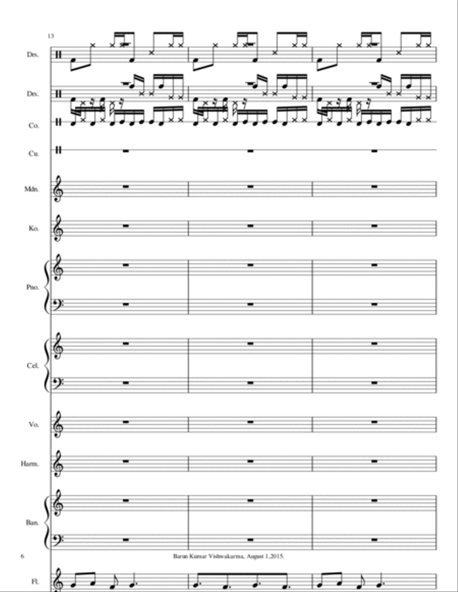 Barun3WaltzFilmDanceMusic Small Ensemble scores gallery preview page 6
