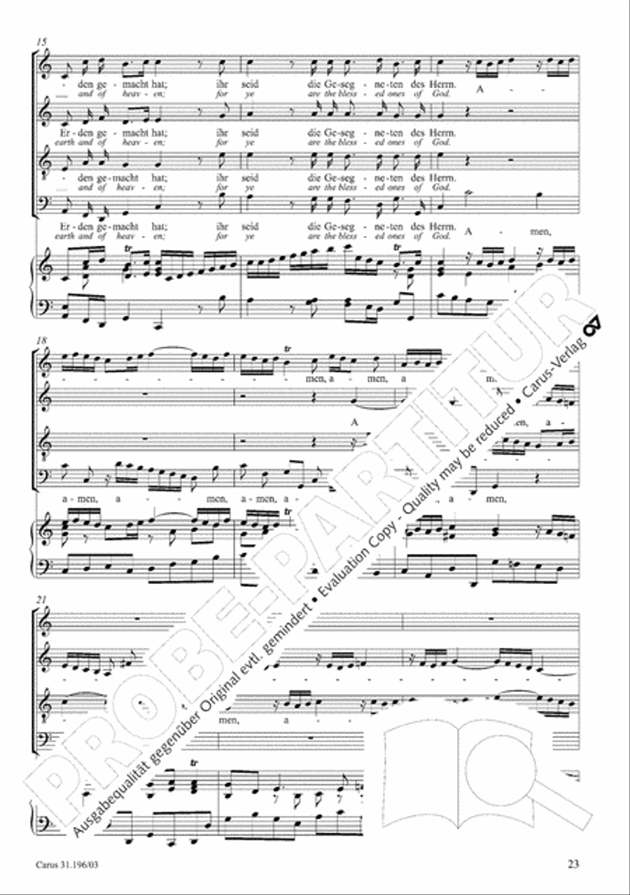 The Lord is mindful of us (Der Herr denket an uns) STB scores gallery preview page 24