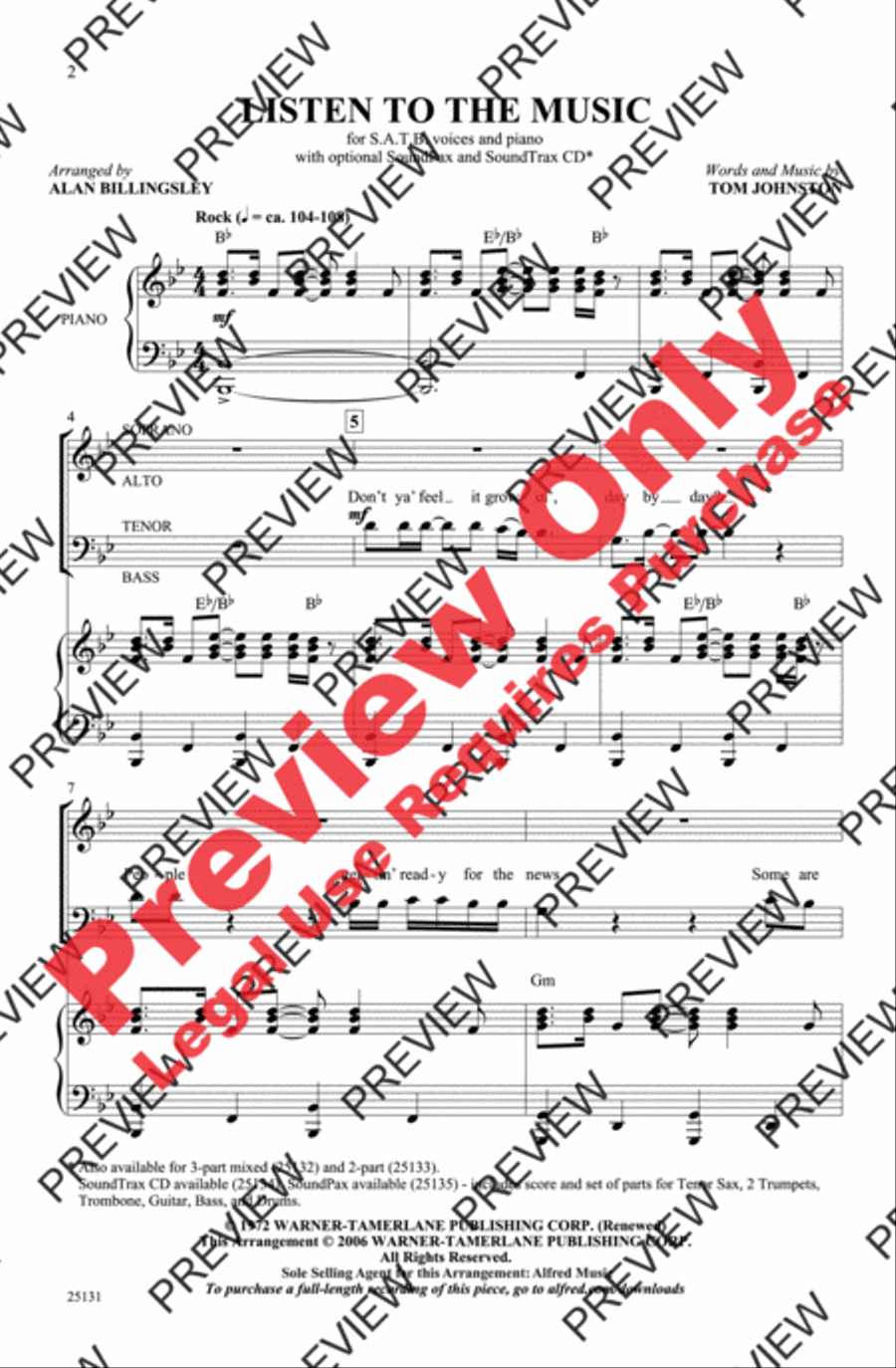 Listen to the Music 4-Part scores gallery preview page 2