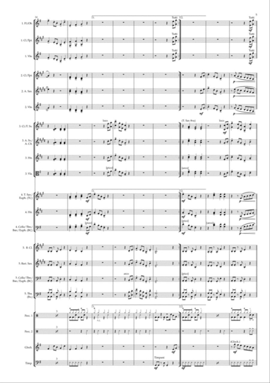 Cats On Mars Concert Band scores gallery preview page 5