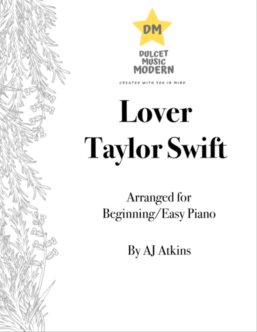 Lover Lover Easy Piano scores gallery preview page 1