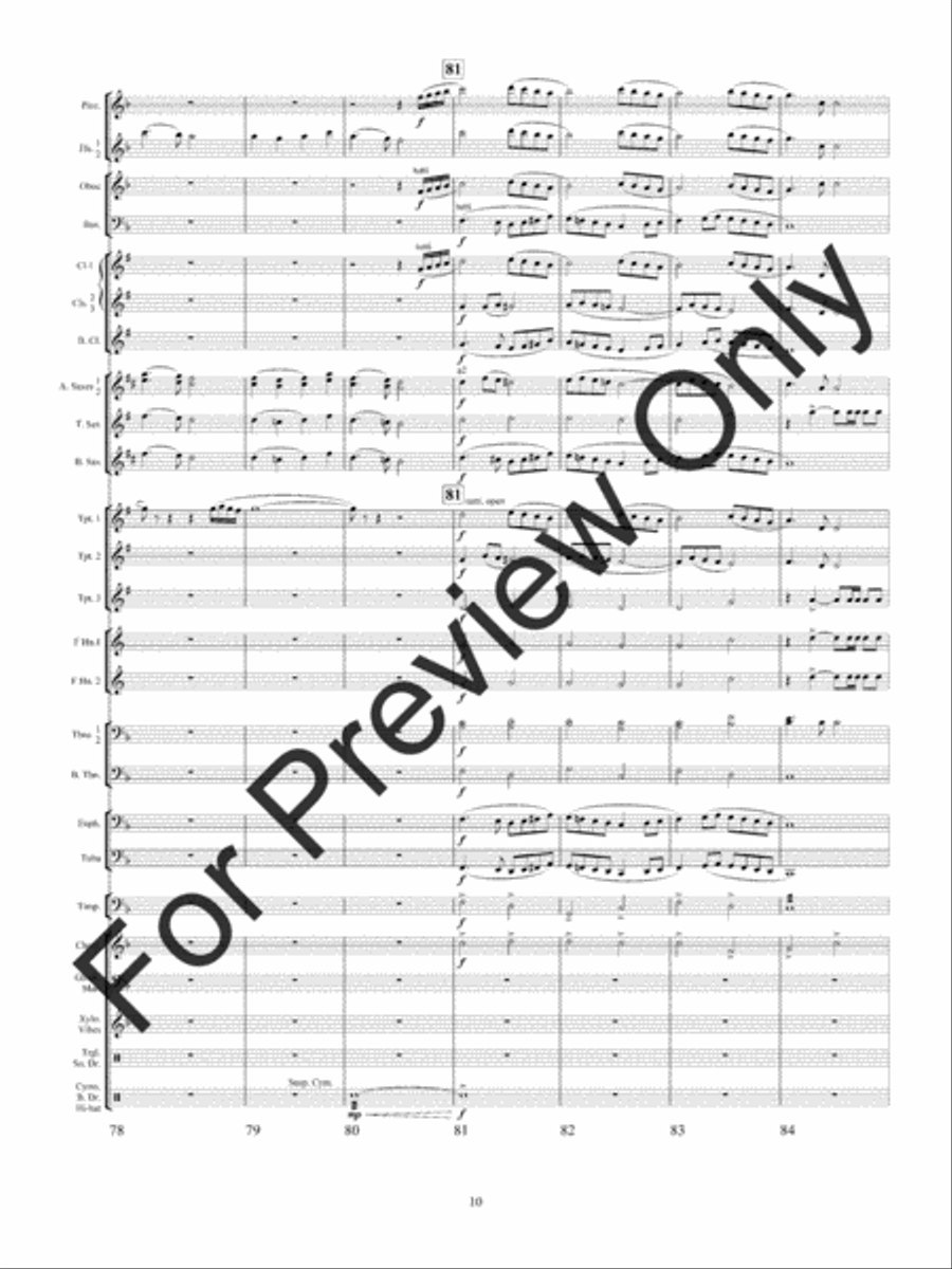 Christmas On The Town Square (Score) Concert Band scores gallery preview page 13