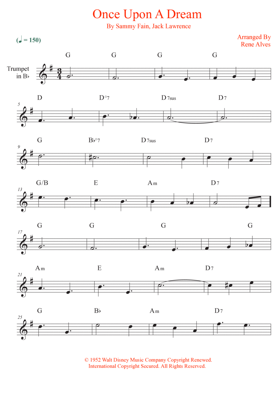 Once Upon A Dream Once Upon A Dream B-Flat Trumpet scores gallery preview page 1