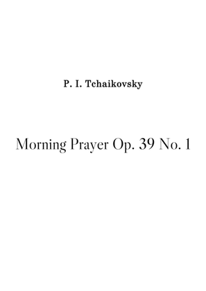 Book cover for Morning Prayer Op. 39 No. 1 - Tchaikovsky