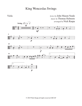King Wenceslas Swings (String Orchestra) Viola part