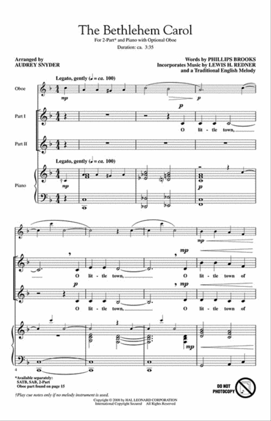 The Bethlehem Carol The Bethlehem Carol 2-Part scores gallery preview page 2