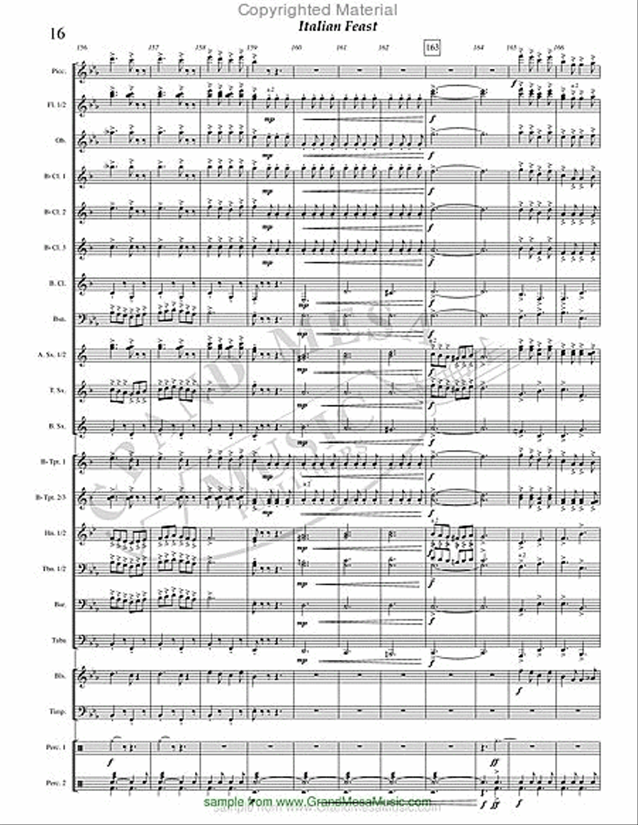 Italian Feast Concert Band scores gallery preview page 17