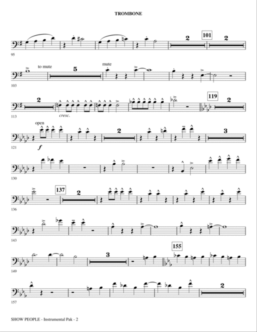 Show People - Trombone Show People - Trombone Choir scores gallery preview page 2