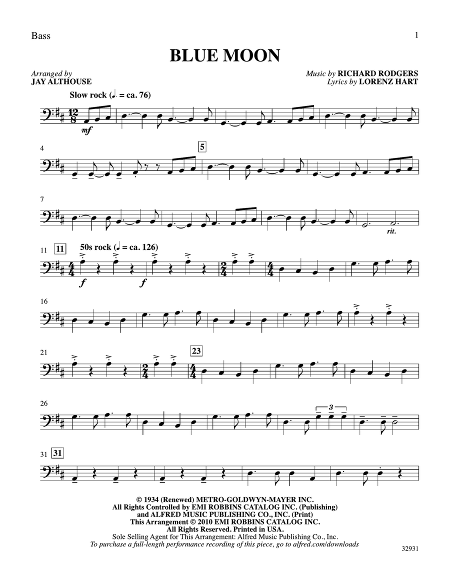 Blue Moon: String Bass