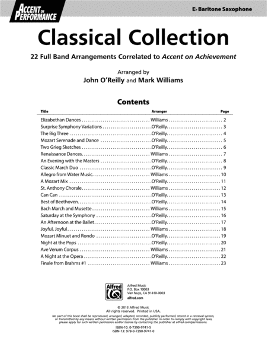 Accent on Performance Classical Collection Concert Band scores gallery preview page 2