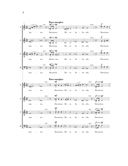 Sanctus & Benedictus, Double Chorus a cappella