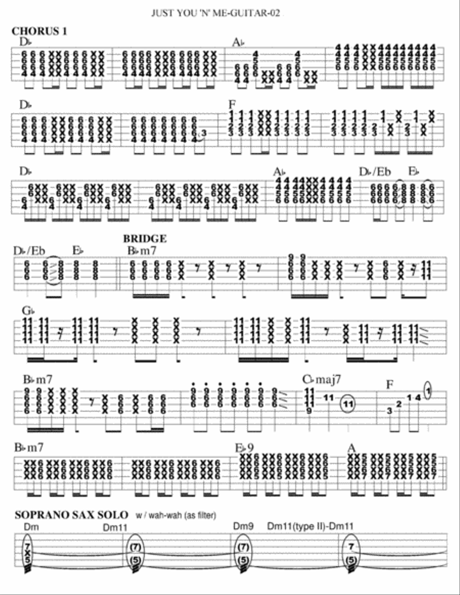 Just You 'n' Me Just You 'n' Me Electric Guitar scores gallery preview page 2