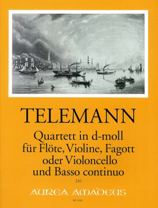 Book cover for Quartet in D minor TWV 43:d3