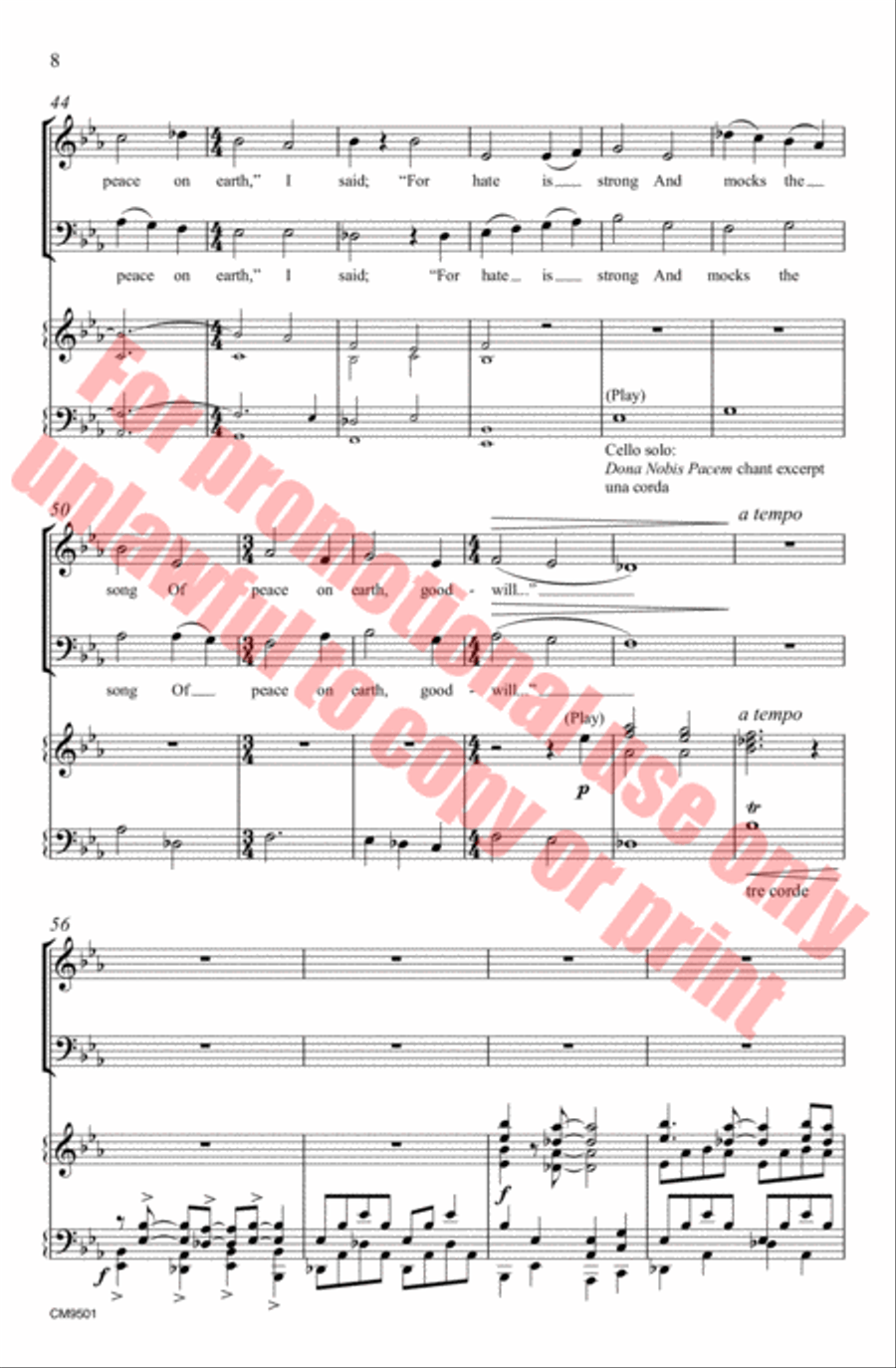 Christmas Bells 4-Part scores gallery preview page 9