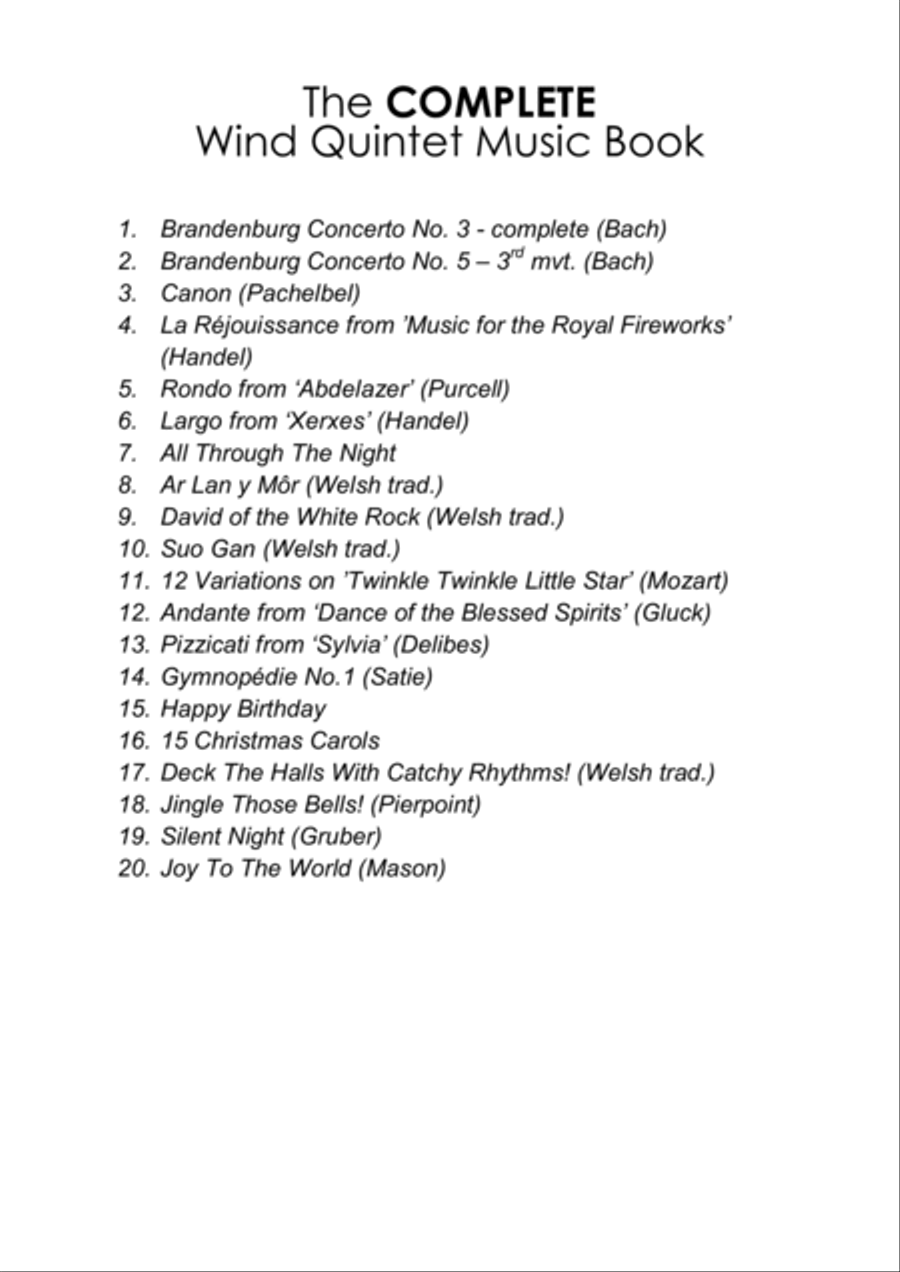 COMPLETE wind quintet music mega-bundle book - pack of 36 essential pieces (volumes 1 and 2) Woodwind Quintet scores gallery preview page 3