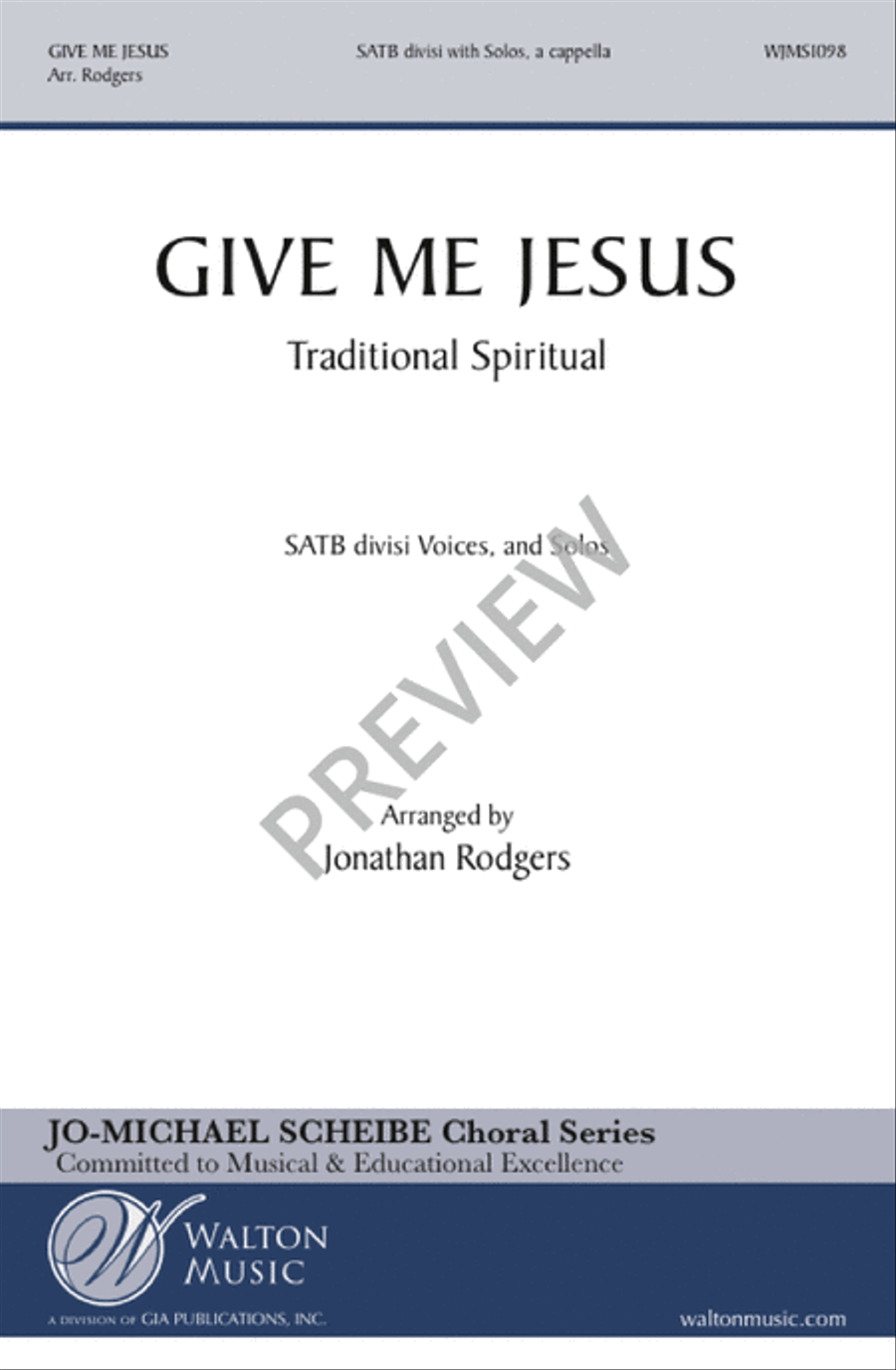 Give Me Jesus 4-Part scores gallery preview page 2