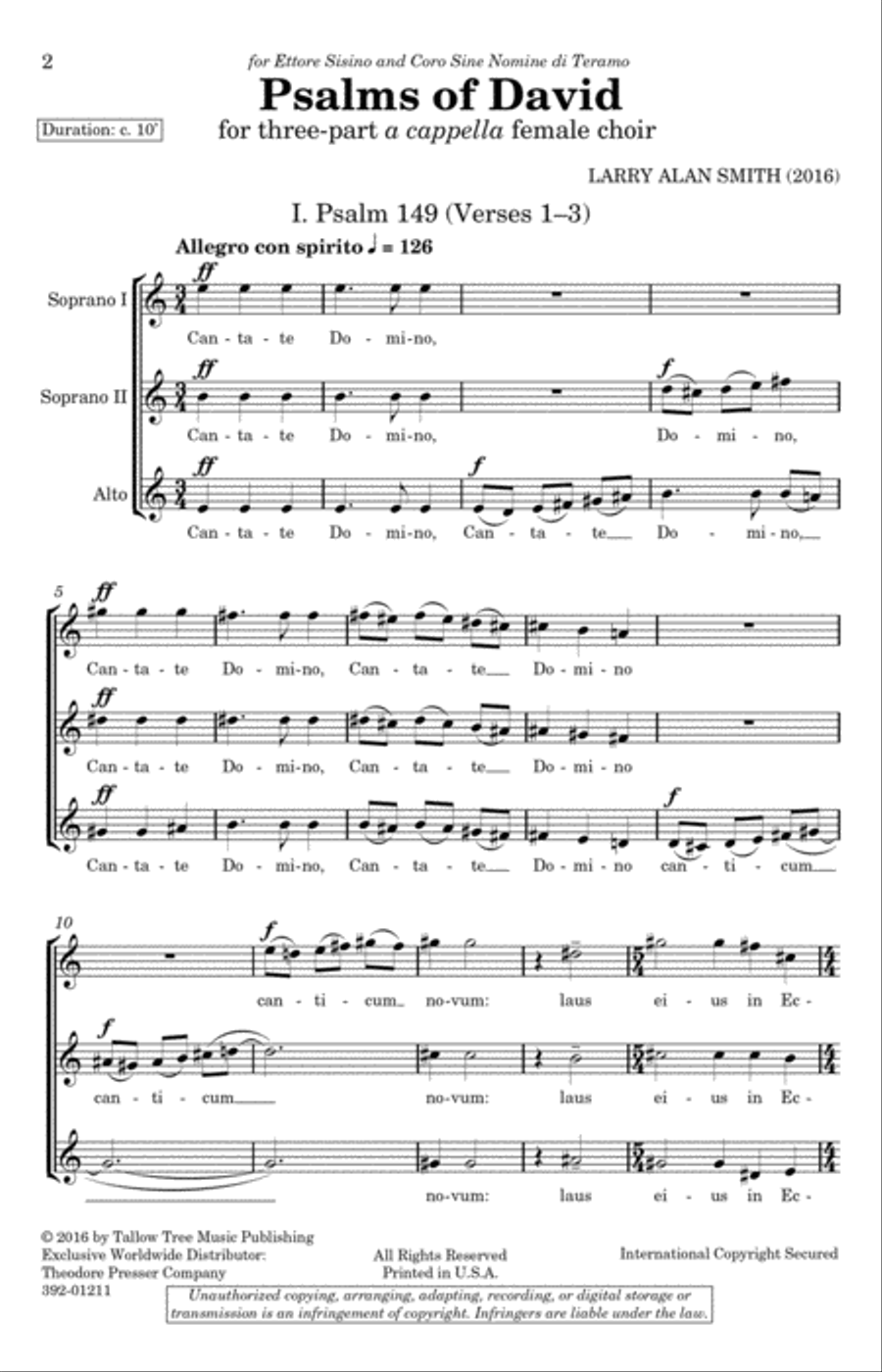 Psalms of David SSA scores gallery preview page 2