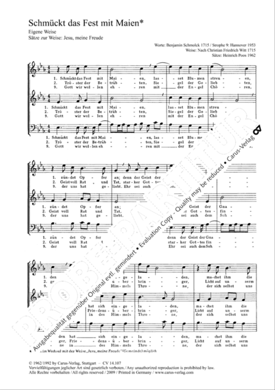Schmuckt das Fest mit Maien 3-Part scores gallery preview page 5