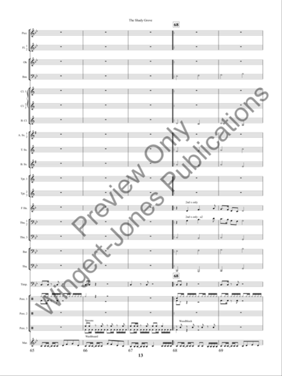 The Shady Grove The Shady Grove Concert Band scores gallery preview page 16