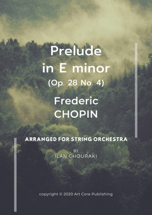 Book cover for Prelude in E minor Op.28 n°4 for String Orchestra (Quintet)