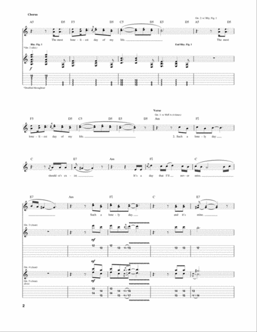 Lonely day chords discount ukulele