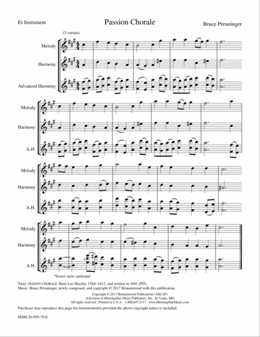 Passion Chorale Passion Chorale Piano and Keyboard scores gallery preview page 4