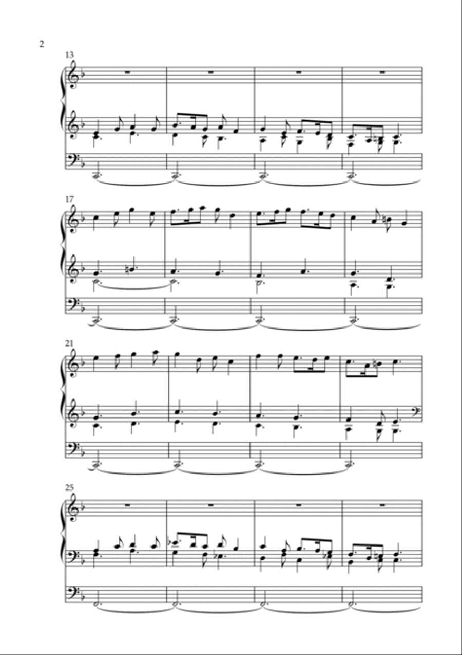 Pastorale on Quem Pastores, Op. 201 (Organ Solo) by Vidas Pinkevicius Organ Solo scores gallery preview page 2