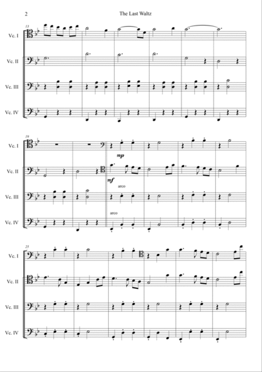 The Last Waltz (Oldboy OST) Cello scores gallery preview page 2