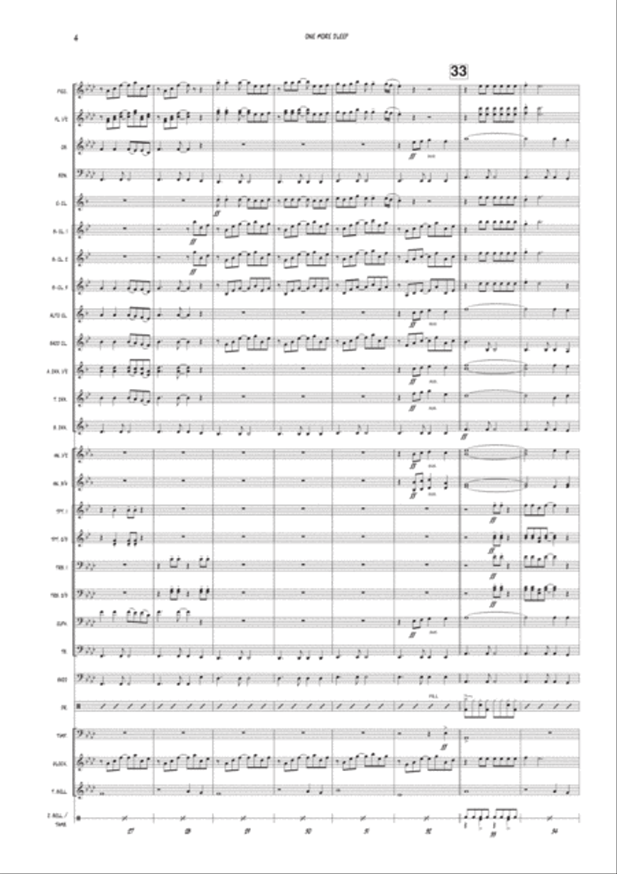 One More Sleep Concert Band scores gallery preview page 4