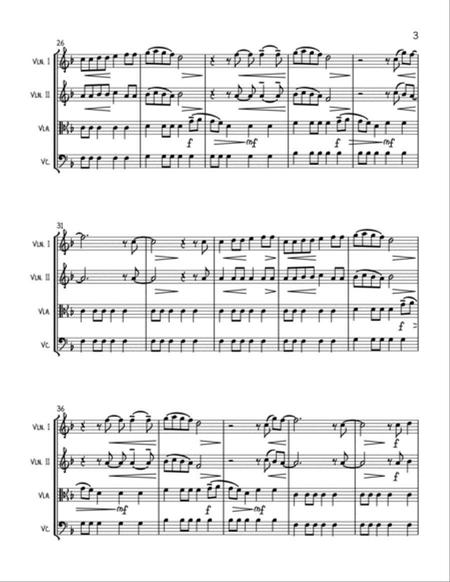 Marry You String Quartet scores gallery preview page 3