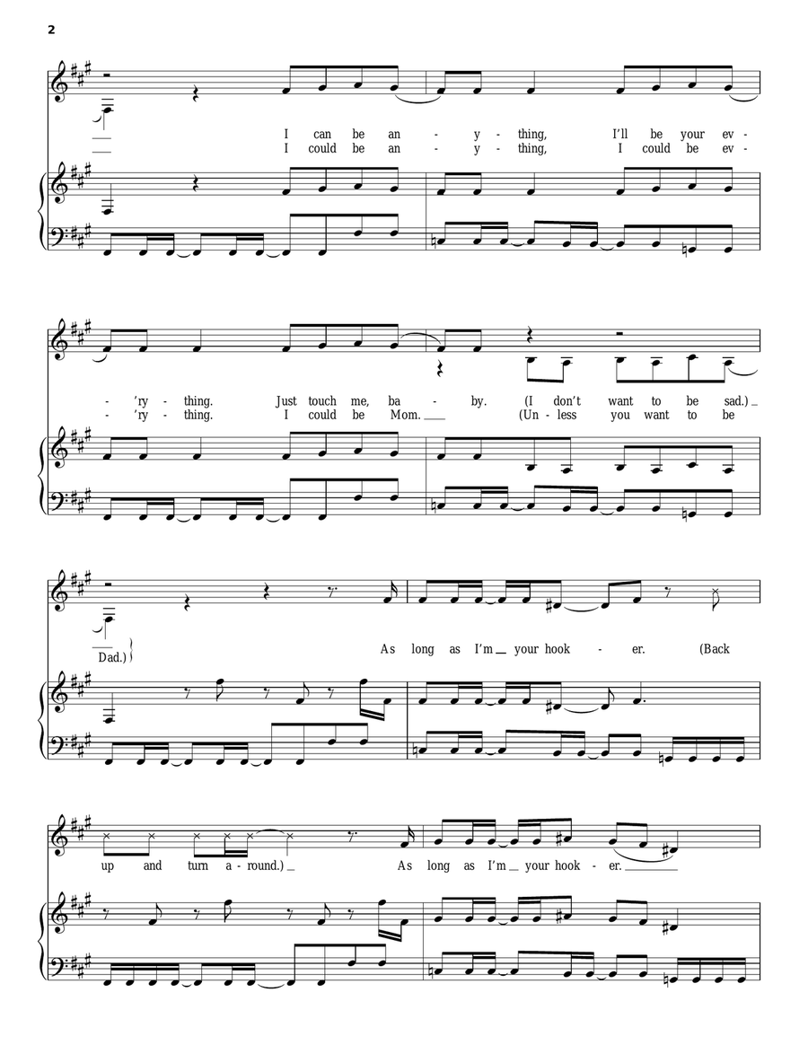 Government Hooker Government Hooker Piano, Vocal, Guitar scores gallery preview page 2