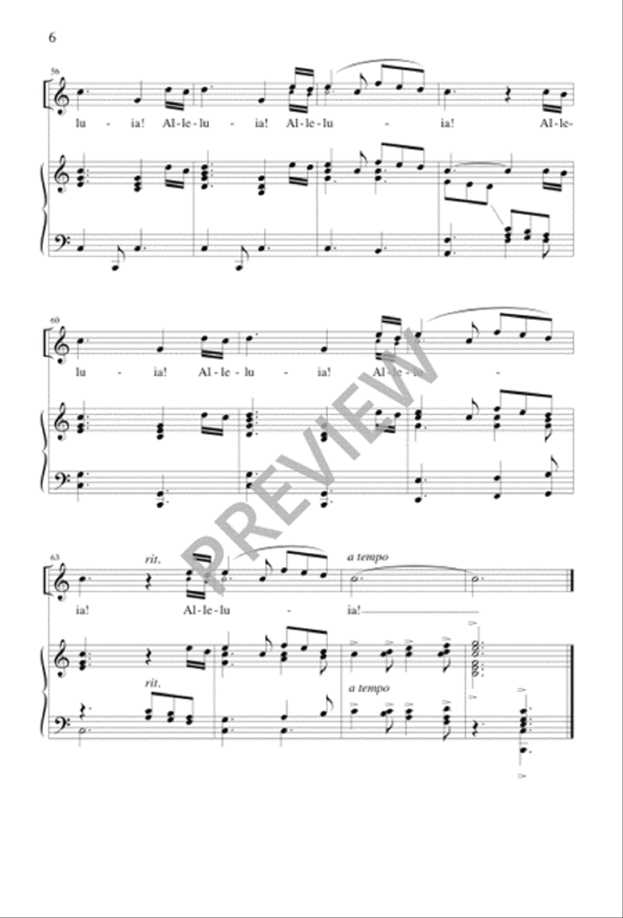 Praise the Lord, His Glories Show Unison Choir scores gallery preview page 6